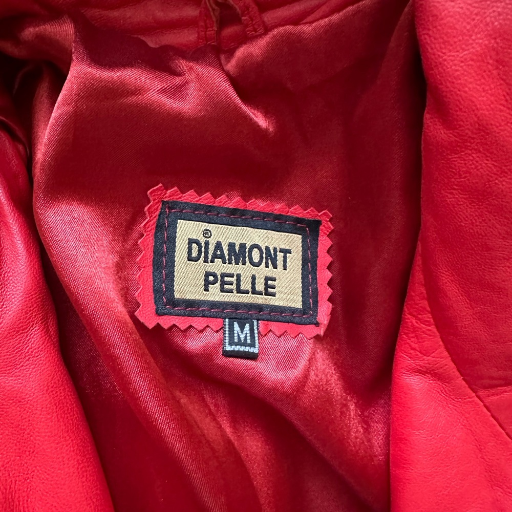 Coral genuine leather jacket - Picture 4 of 8